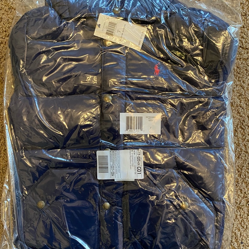 Boys Ralph Lauren Puffer Jacket Sz 7 NWT